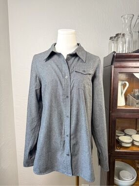 Burton DryRide Y2K Gray Button Front Shirt Snowboard Outdoor Size M